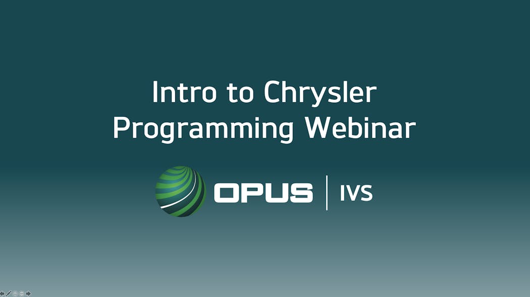 opus-ivs-to-offer-webinar-on-chrysler-programming