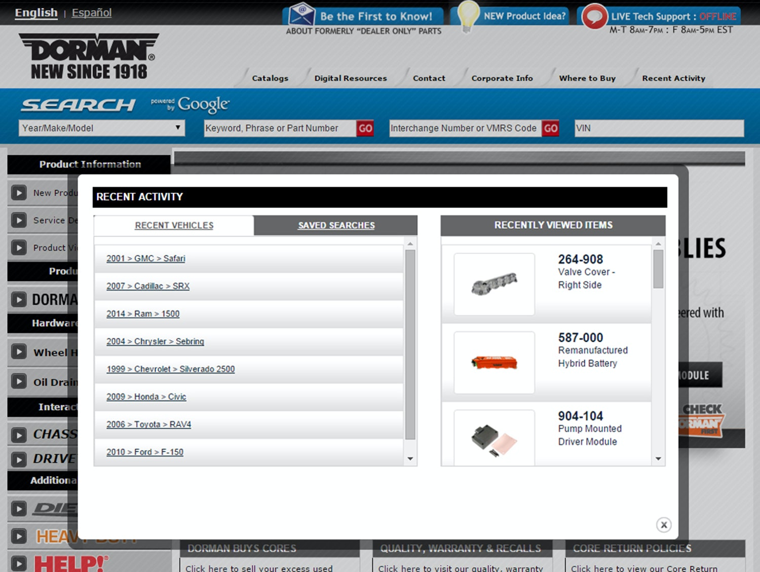 Dorman Products Announces New site Enhancements Auto Service