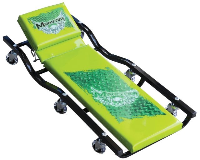 New Monster brand creeper has threeposition headrest Auto Service