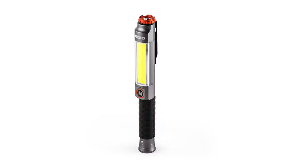 The light offers seven light modes and emits up to 600 lm as a work light, 220 ml as a flashlight and 40 lm as a red task light.