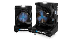 These coolers are the biggest in the Cool Boss lineup and can drop temperatures to 26 degrees Fahrenheit using up to 70% less energy than conventional air conditioning.